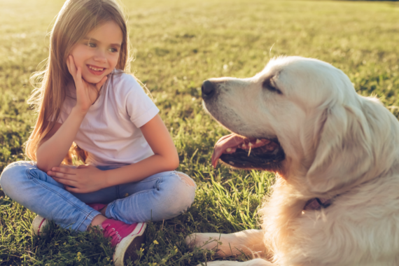 Olivers Nannies - Girl and Puppy